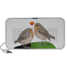 Amor del pájaro del redbreast del petirrojo portátil altavoces