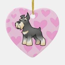 Amor del Schnauzer (añada su propio mensaje) Ornamento Para Arbol De Navidad