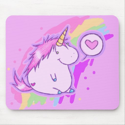 Amor del unicornio alfombrillas de ratón