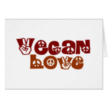 Amor del vegano tarjeton