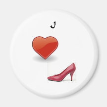 Amor del zapato iman de nevera