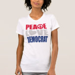 Amor Demócrata de la paz Camisetas