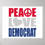 Amor Demócrata de la paz Posters