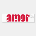 ¡Amor! ¡Diseño español del amor! Pegatina De Parachoque