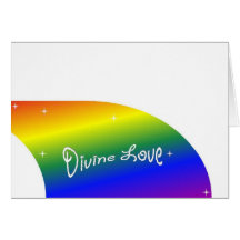 Amor divino del arco iris tarjeta