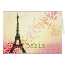 Amor en París Tarjetón