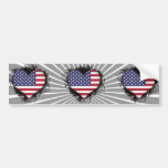 Amor Estados Unidos del vintage I Pegatina De Parachoque