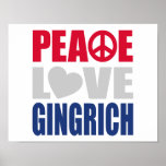 Amor Gingrich de la paz Impresiones