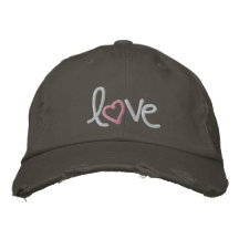 amor gorra bordada