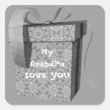 Amor gris de la cinta de la caja de regalo usted p