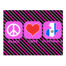 Amor Guatemala de la paz Tarjetas Postales