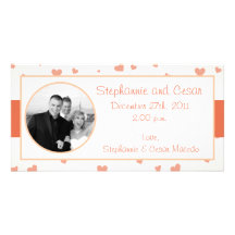amor/Hea del pingüino de la invitación de la foto  Tarjeta Fotografica Personalizada