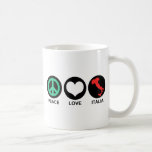 Amor Italia de la paz Taza De Café
