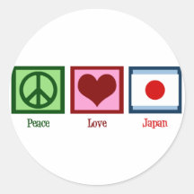 Amor Japón de la paz Pegatinas