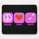Amor Japón de la paz Tapetes De Ratón