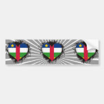 Amor la República Centroafricana del vintage I Pegatina De Parachoque