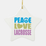 Amor LaCrosse de la paz Ornamento De Reyes Magos