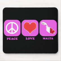 Amor Malta de la paz Tapetes De Ratones