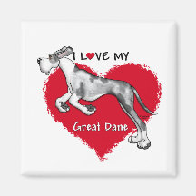 Amor MerleB great dane UC Imán De Nevera