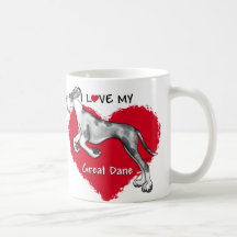 Amor MerleB great dane UC Tazas De Café