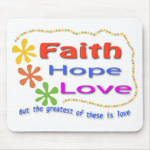 Amor Mousepad de la esperanza de la fe Alfombrillas De Ratones