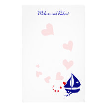 Amor náutico papelería personalizada