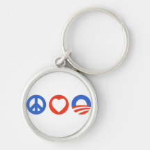 Amor Obama de la paz Llavero Personalizado