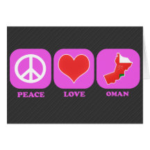 Amor Omán de la paz Tarjetón
