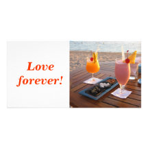 Amor para siempre tarjetas fotograficas personalizadas