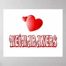 Amor para Weimaraners Posters
