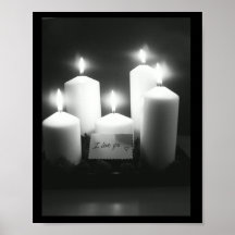 Amor por la luz de la vela posters