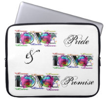 AMOR, promesa, y orgullo Funda Computadora
