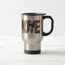 Amor psicodélico taza de café