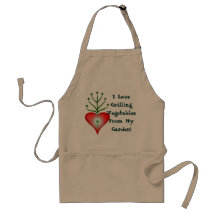 Amor que asa a la parrilla verduras de mi delantal