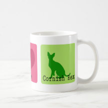 Amor Rex de Cornualles de la paz Taza