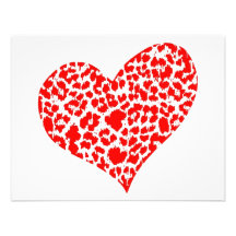Amor rojo manchado del corazón anuncios  