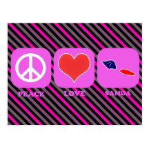 Amor Samoa de la paz Tarjeta Postal