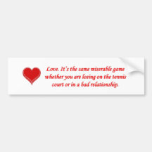 amor-su--mismo-desgraciado-juego-si-usted-sea etiqueta de parachoque