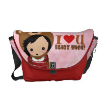 Amor U Beary la mucha bolsa de mensajero del carri Bolsa De Mensajeria