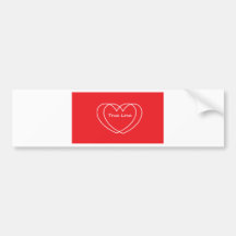 Amor verdadero pegatina de parachoque
