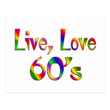 Amor vivo 60s tarjeta postal