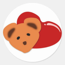 amor wuzzy borroso pegatina