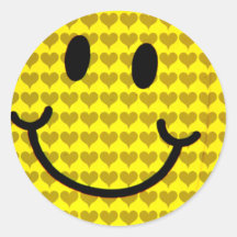 Amor y Happiness_ Pegatina Redonda