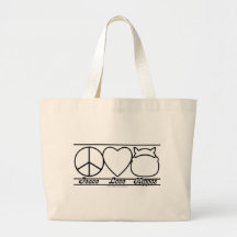 Amor y hipopótamos de la paz bolsa