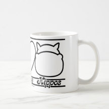 Amor y hipopótamos de la paz tazas