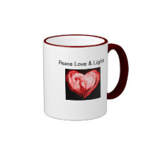 Amor y luz de la paz taza