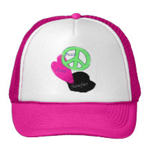 Amor y Newfies de la paz Gorras