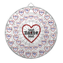 Amor y odio - tablero de dardo de encargo