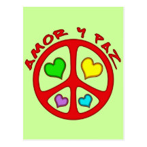 Amor y Paz Tarjetas Postales
