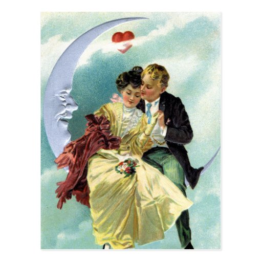Amor y romance del Victorian del el día de San Val Tarjetas Postales